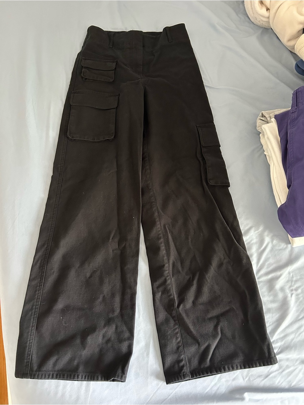 Wilfred Free Picture Cargo Pant Wide Leg Black Waist 2